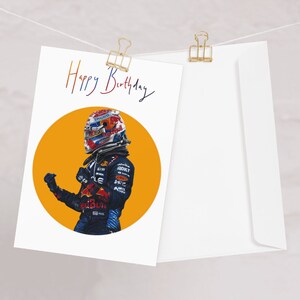 Verstappen Zeichnung Geburtstagskarte A5 Größe Handgemachte HAMMER KARTE