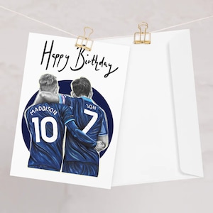 Son and Maddison geïnspireerde tekening verjaardagskaart A5-formaat handgemaakte HAMMER CARD