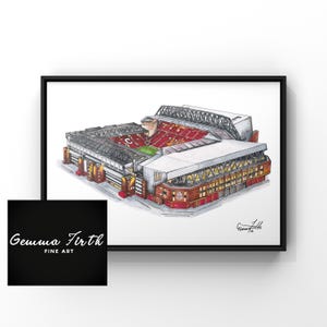 Drawing of Anfield Stadium Liverpool themed drawing | Football Prints | Birthday Gift | Football Decor | A4 A5 A3 Football Print | Champions