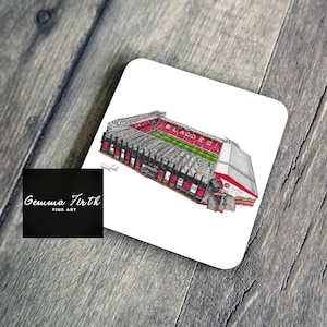 Bramall Lane Inspired Drawing Coaster Handmade Hand Drawn Design | Football Coaster | Football Stadium Gift | Football Decor