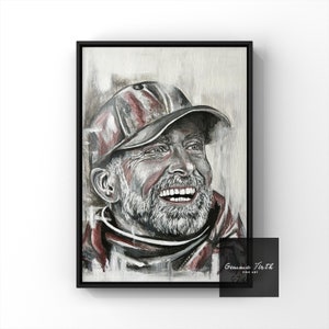 Jurgen Klopp painting A4 PRINT Hand Drawing Print | Football Prints | Birthday Gift | Football Decor | Christmas Gifts |