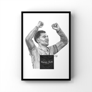 Cody Gakpo Drawing print A4 Original Artwork Liverpool themed drawing | Football Prints | Birthday Gift | Football Decor | Christmas Gifts |