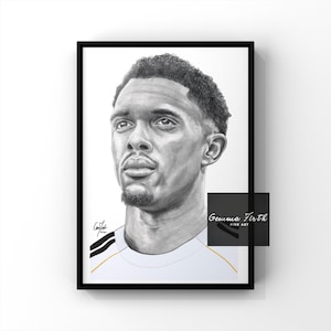 Trent Alexander Arnold Drawing print A4 Original Artwork | Football Prints | Birthday Gift | Football Decor | Christmas Gift |