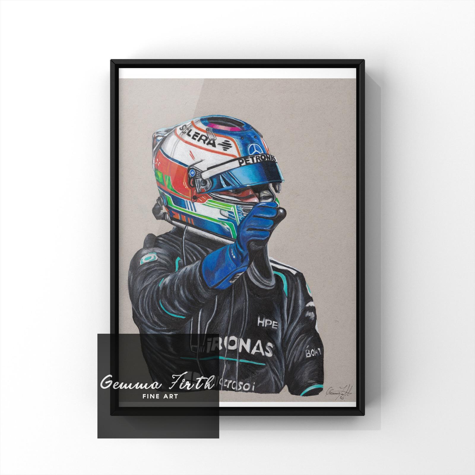 Kimi Antonelli Colour Pencil Drawing Print Formula One Motorsport Art kimi-antonelli-colour-pencil-drawing-print-formula-one-motorsport-art