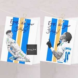 Leeds Portraits Drawing Birthday Card A5 Size Handmade HAMMER CARD