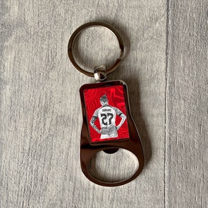 Darwin Nunez Inspired Bottle Opener Keyring Metal Original Artwork