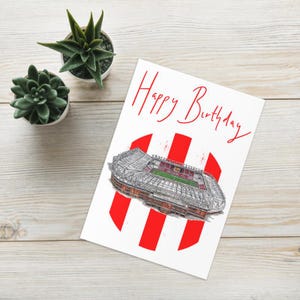 Stadium of Light-verjaardagskaart | Kerstkaart | Handgemaakte HAMERKAART A5-formaat