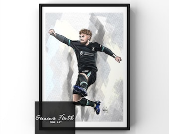 ハーヴェイ・エリオット直筆サイン入りイエローサッカースパイク