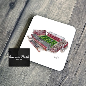 Die Stadt Boden inspiriert Zeichnung Untersetzer Handmade Hand gezeichnet Design | Fußball-Untersetzer | Fußball Stadion Geschenk | Fußball Dekor | Wald
