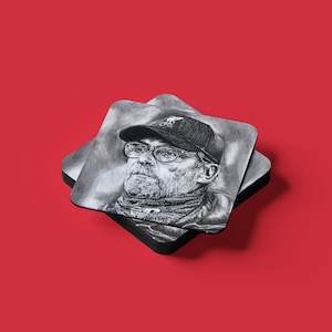 Jurgen Klopp Pencil Drawing Coaster Original Artwork