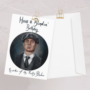 Cillian Murphy dessin carte d'anniversaire A5 carte marteau fait main