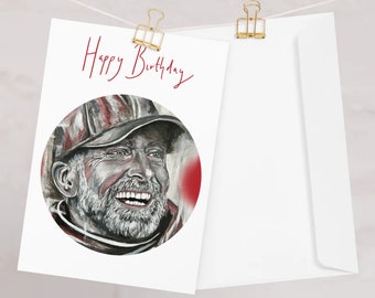 Jurgen Klopp Drawing Birthday Card A5 Size Handmade HAMMER CARD