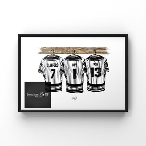 Custom Hull Rugby League Dressing Room Print Hand Illustrated Design