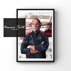 Arne Slot inspiriert digitale Illustration Druck | A5, A4, A3-Größe | Fußball Druck
