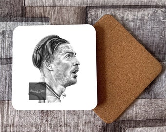 Dibujo de Jack Grealish Diseño de posavasos inspirado en MCFC Dibujo