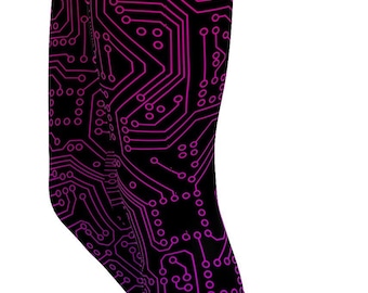 Trainingslegging met patroon: roze-paarse printplaat sportkleding met hoge taille voor yoga en gym voor dames