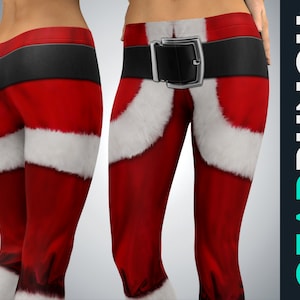 Printed Santa&#39;s Pants Leggings for Women, Sexy Gym Workout Tiktok Leggings, Butter Soft Yoga Pants Tights for Women, Christmas Gift for Her