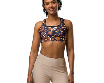 Zellige Indigo Saffron Sports Bra