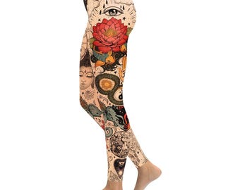 Tattooed Lotus Leggings