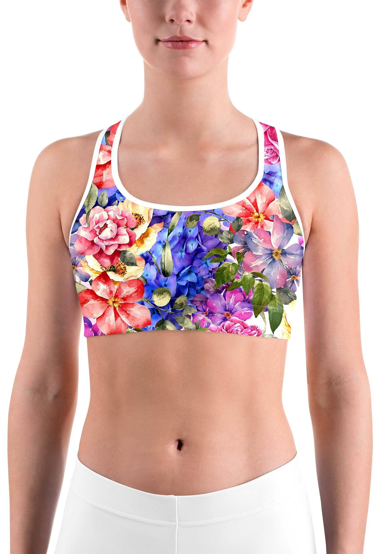 Floral Psychedelic Sports Bra