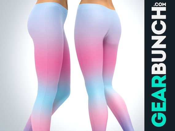 Pastel Blue Pink Leggings Ombre Gradient Multicolor Printed Leggings for Women Workout Leggings Buttery Soft Yoga Pants Gift for Her Etsy Canada