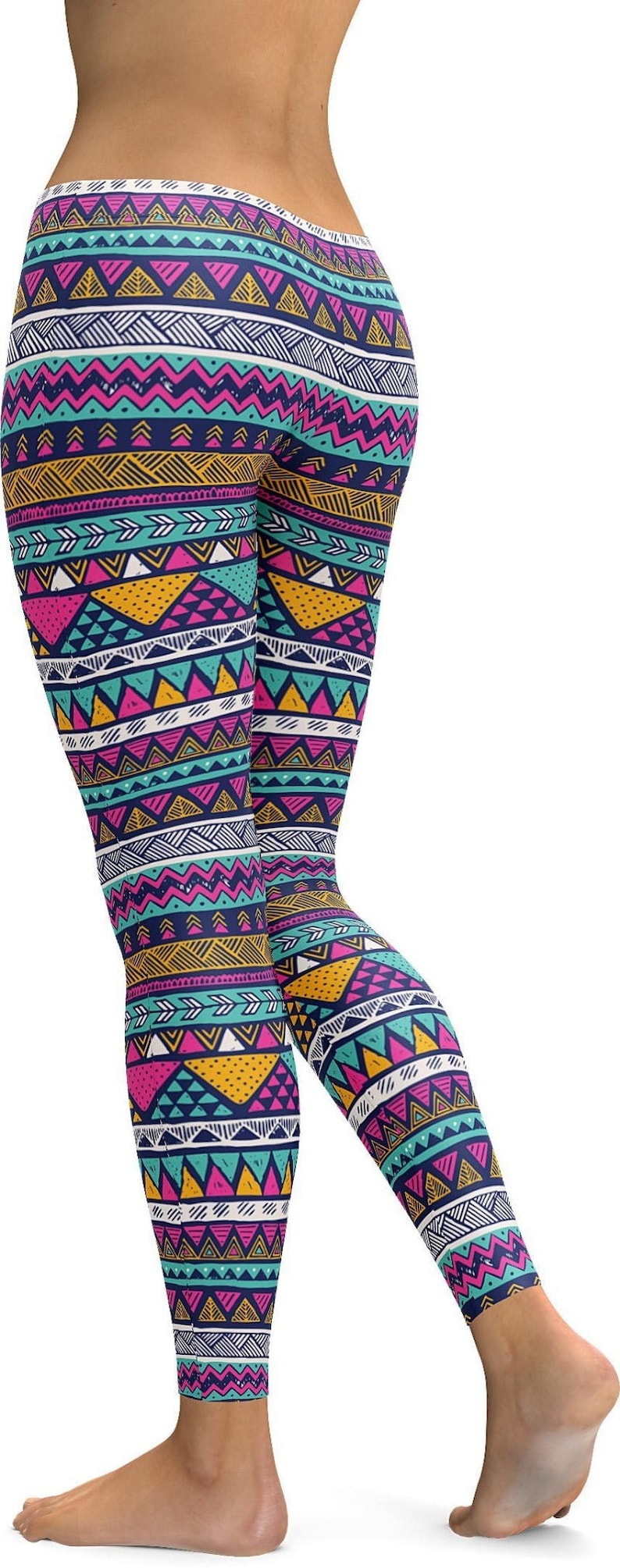Totem Aztec Pattern Print Women Leggings