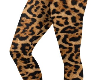 Patterned Yoga Pants Women Leopard Print Leggings for Workout, Activewear, Gym