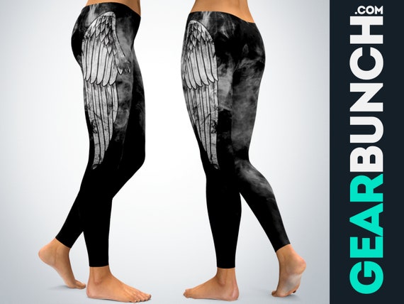 Angel Wings Leggings, Printed Leggings, Leggings for Women, Yoga