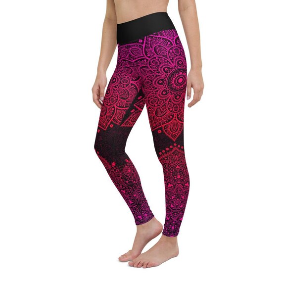 Pink Mandala Yoga Pants Etsy Canada