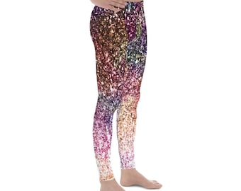 Yoga Leggings Women - Colorful Sparkle Activewear, High Waisted Workout Pants for Plus Size Women
