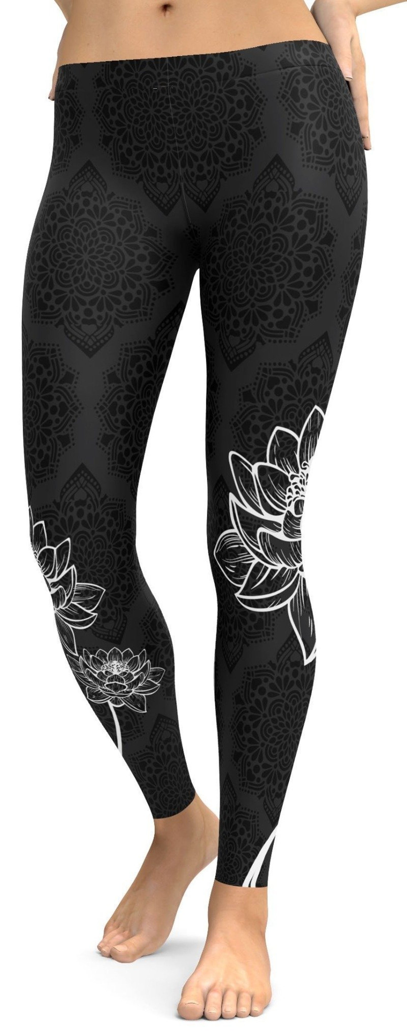 Pattern Print Lotus Women Leggings