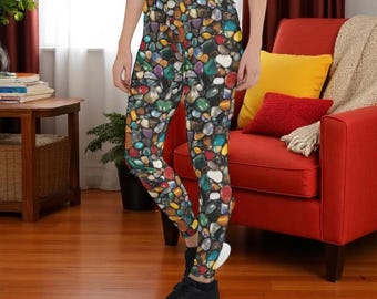 High Waisted Leggings Women: Colorful Rock Print Yoga Pants & Festival Activewear