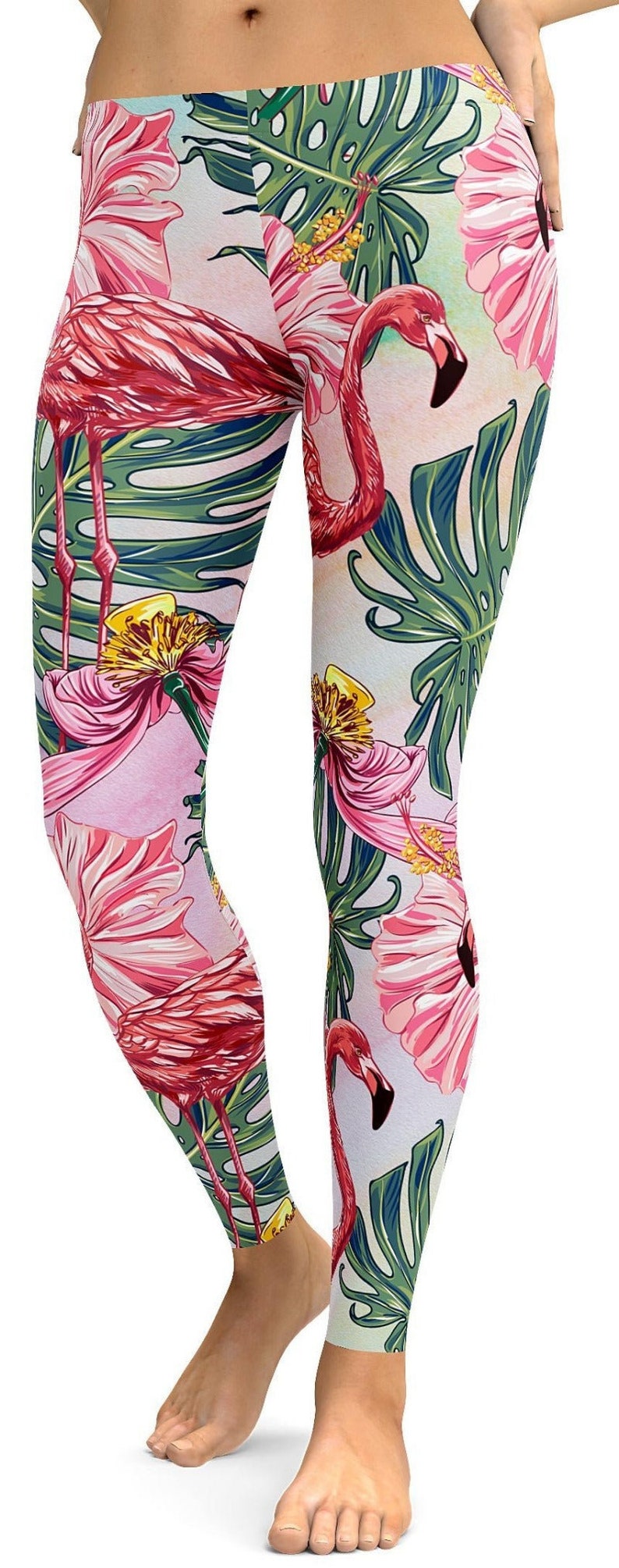 Leggings Full Length Fresh Flamingos