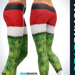 Grumpy Christmas Leggings for Women, Ugly Holiday Outfit Santa Pant, Funny Gym Workout Tiktok Leggings, Unique Xmas Gift for Wife Girlfriend
