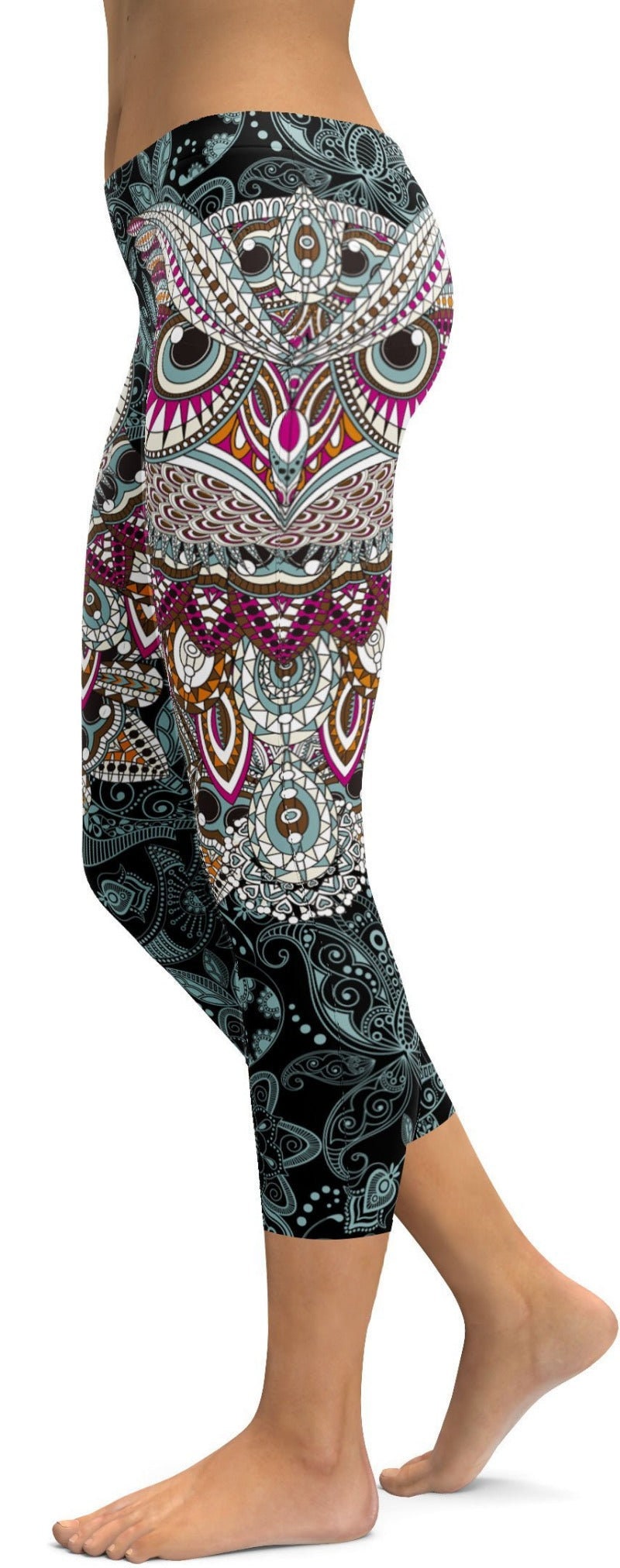 Ornamental Owl Capris