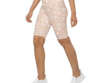 White Faux Lace Bike Shorts