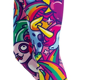 Patterned Workout Leggings Women - Vibrant Animal Art High Waisted Activewear - Yoga, Gym