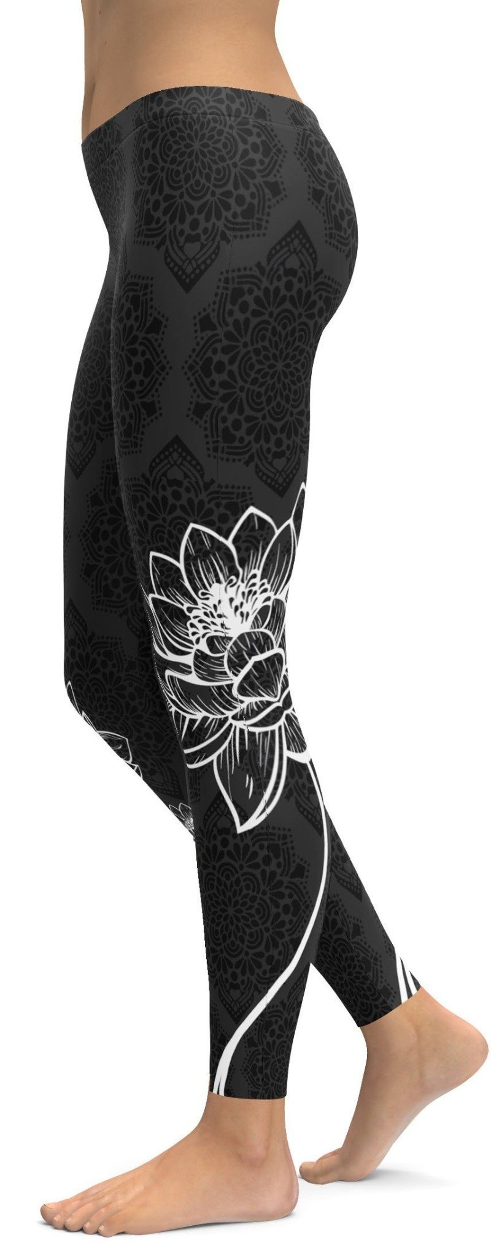 Print Pattern Lotus Women Leggings