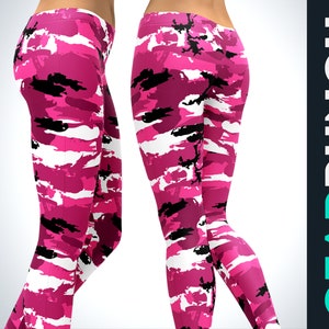 Camo Deer Camouflage Hunting Women's Yoga Pants High Waist Leggings with  Pockets Gym Workout Tights