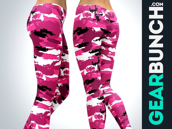 Pink Camo Leggings, Tiktok Leggings for Women, Workout Exercise Printed  Legging, Butter Soft Yoga Pants for Her, High Waist Tights for Women 