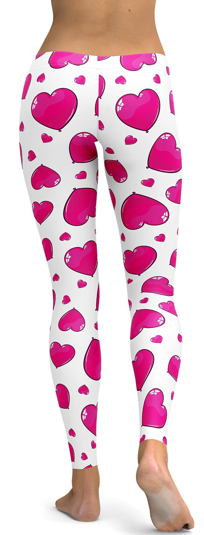 Drag Racing Girl Heart Leggings Pink