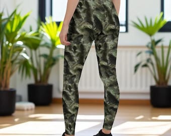 High Waisted Camo Leggings for Women | 3D Print Yoga & Festival Tights