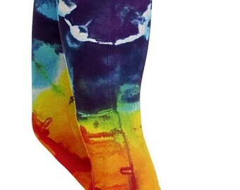 Tie Dye Leggings High Waisted for Women - Colorful Yoga Workout Pants