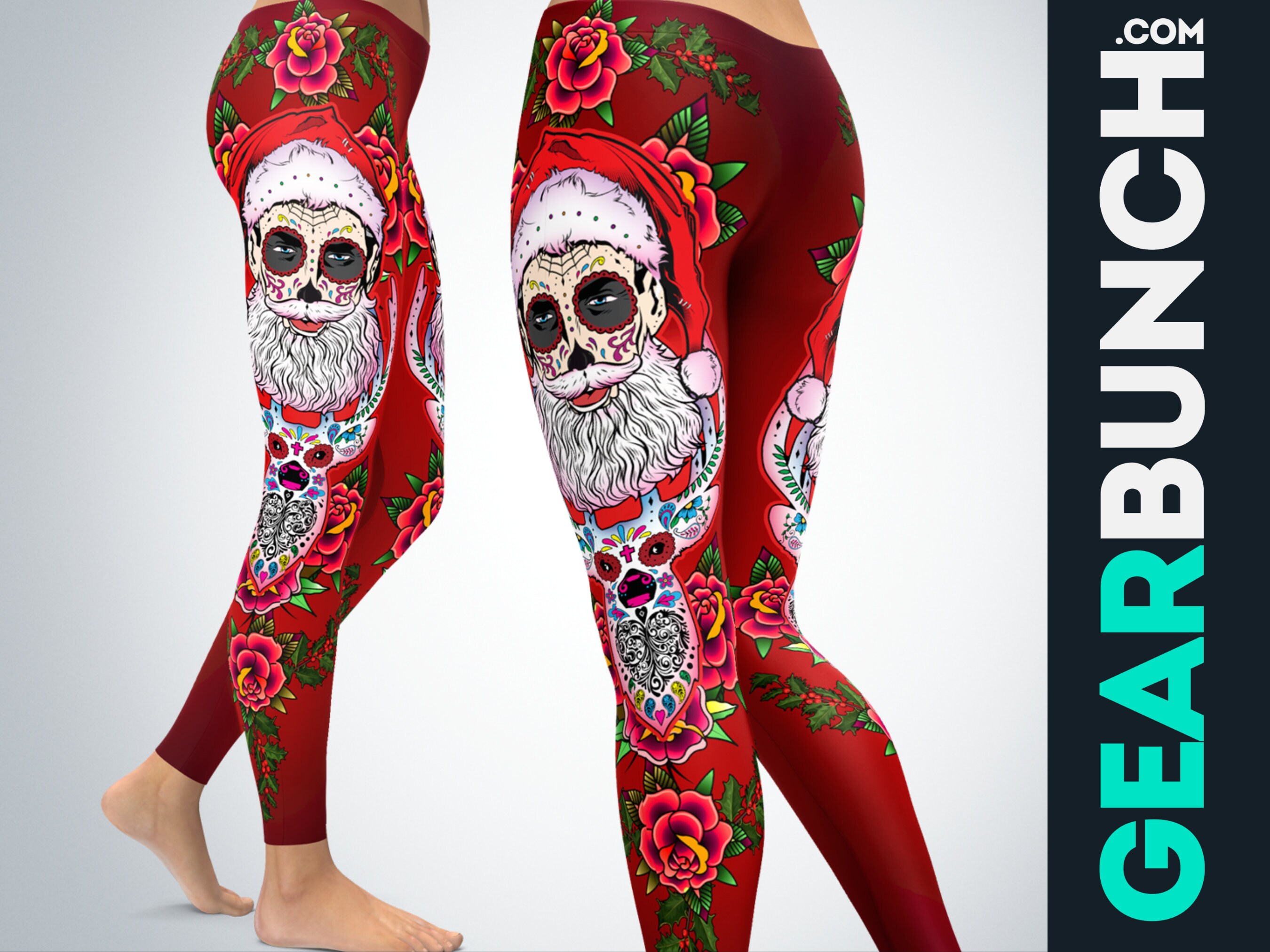 Buttery Smooth Plus Size Purple Sugar Skull Leggings