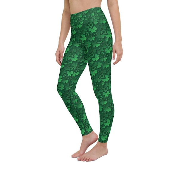 Irish 3D Shamrocks Yoga Pants Etsy Canada