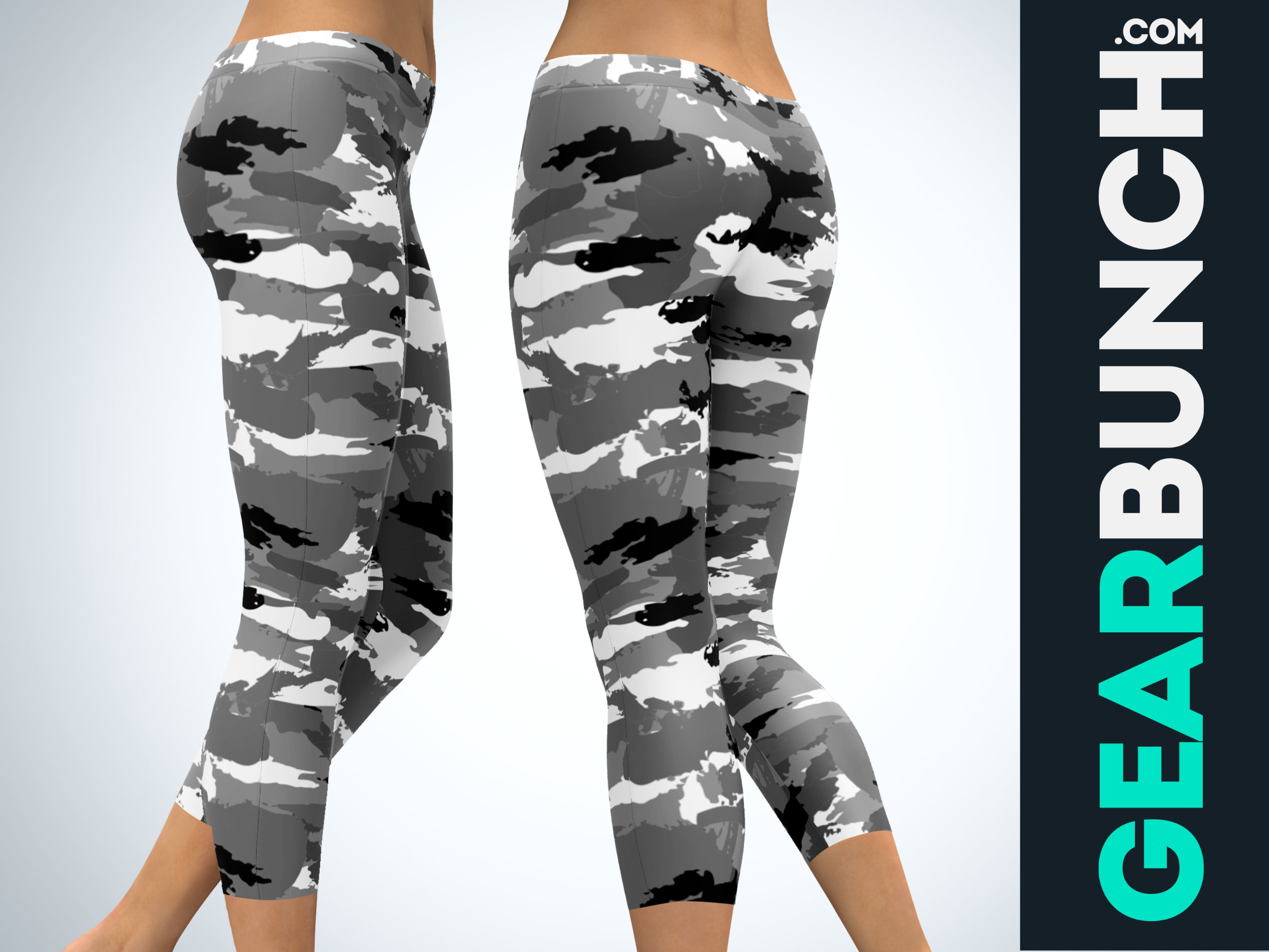 White Camo Leggings, Yoga Pants, Sport Pants, Fitness – Edgefitness_apparel