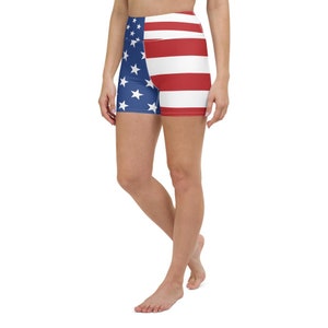 USA Stars & Stripes Yoga Shorts