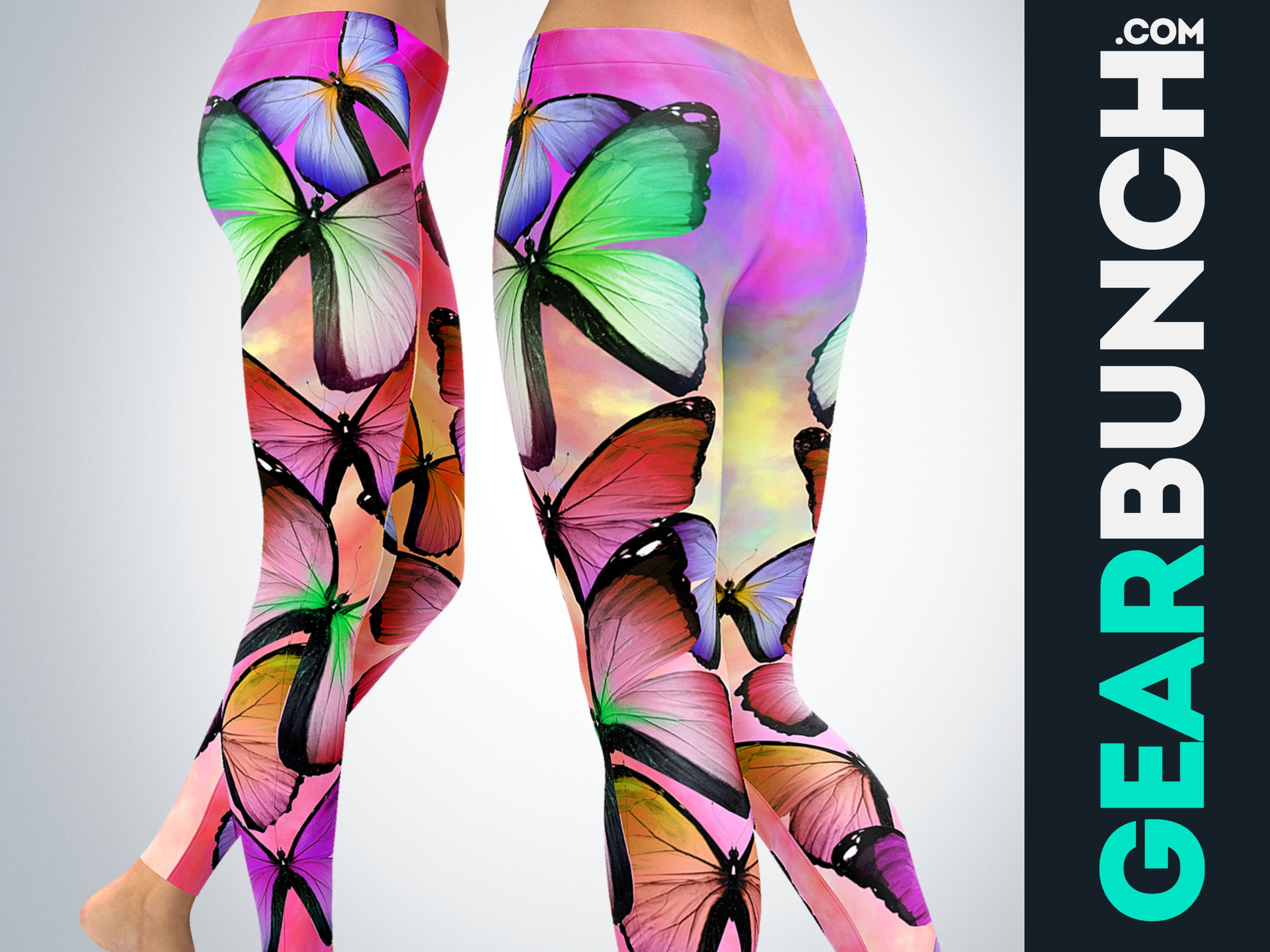 Leggings for Women Butterfly Print Leggings Leggings (Color : Black, Size :  Medium) : : Clothing, Shoes & Accessories