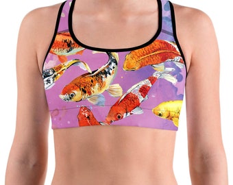 Yoga-sportbeha - high-impact sportkleding aquarel koivissen voor dames