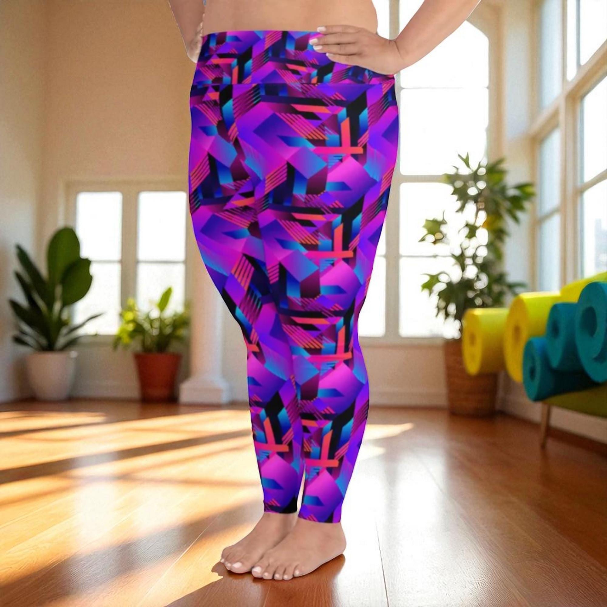 Legging Alala Taille Haute à Fleurs - Maille Noire, Rose, Violet - Taille S - Neuf Avec étiquettes